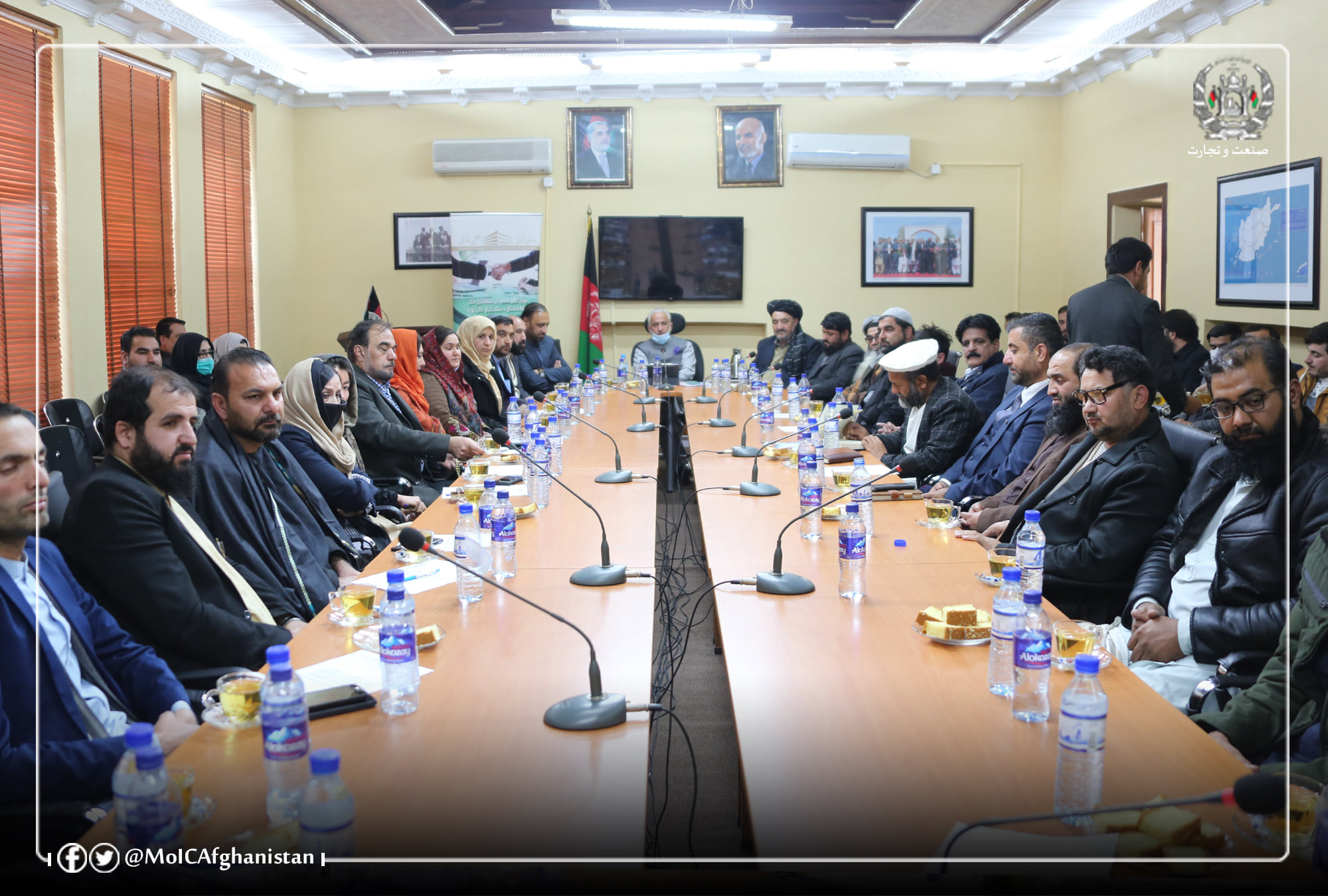 Acting Minister of Industry and Commerce Meets with Leadership Board of Afghanistan National Entrepreneurs High Council