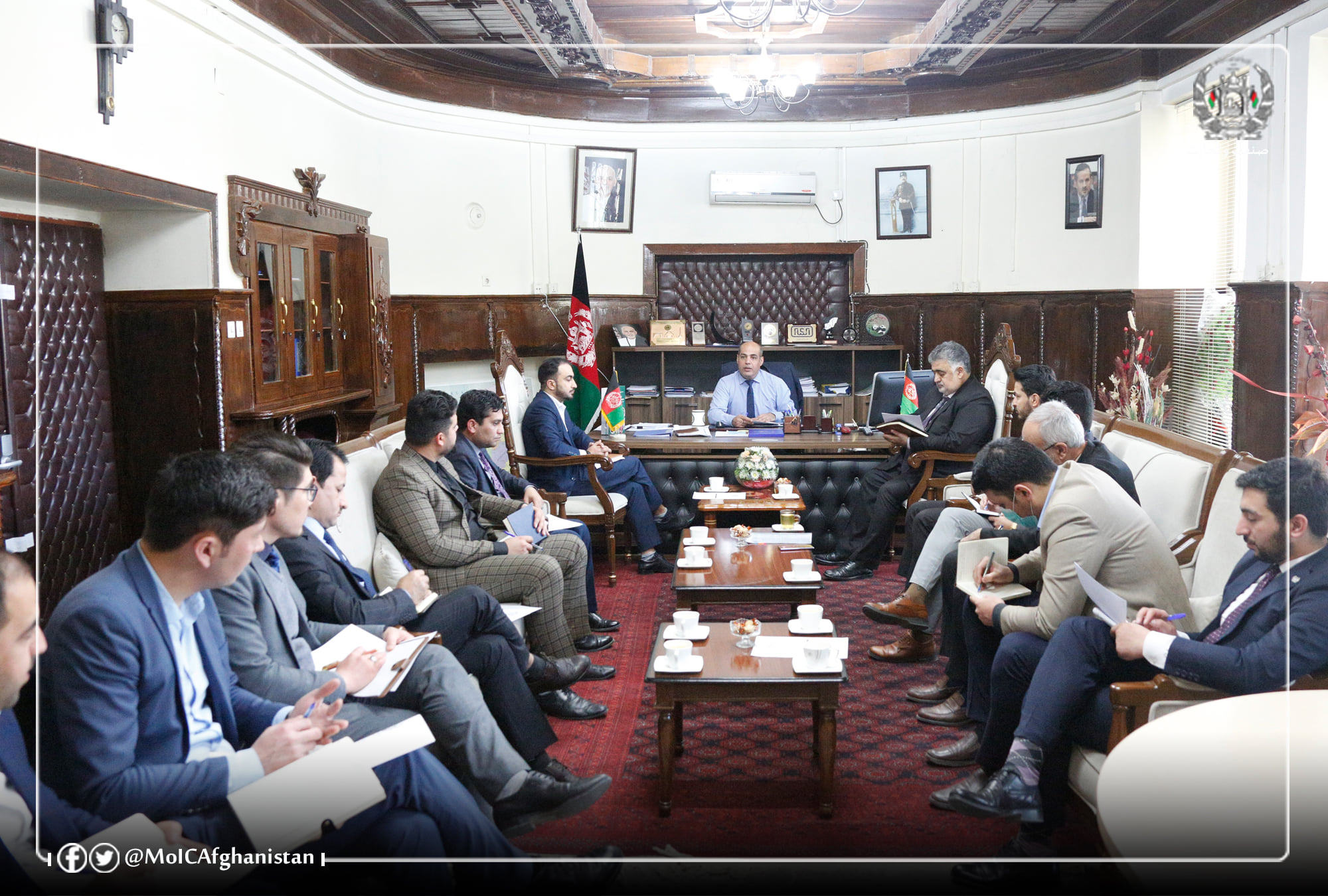 جلسه اماده گی ها برای سفر وزیر تجارت پاکستان به افغانستان