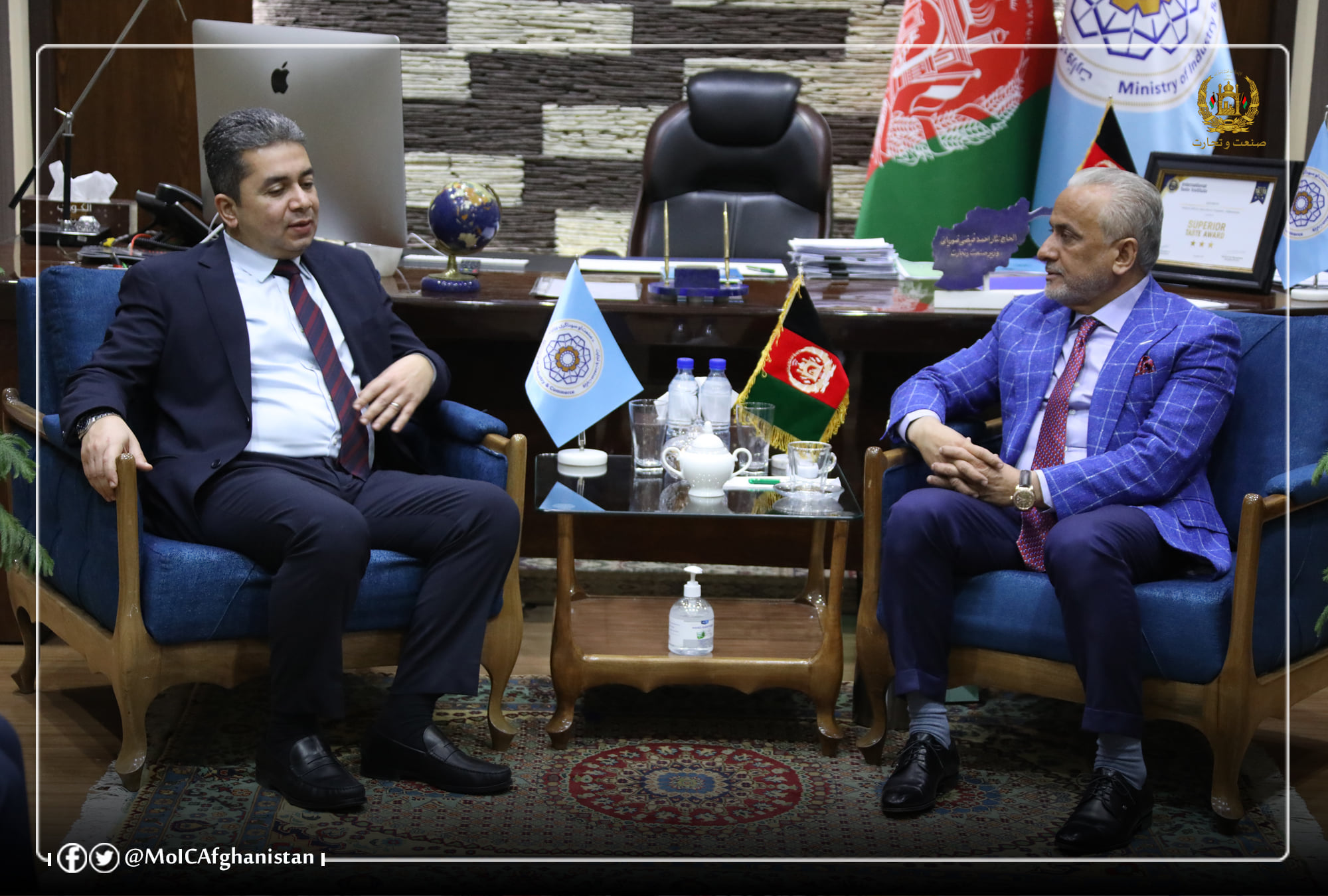 دیداروزارت صنعت وتجارت با سفیر جمهوری عربی مصر مقیم کابل