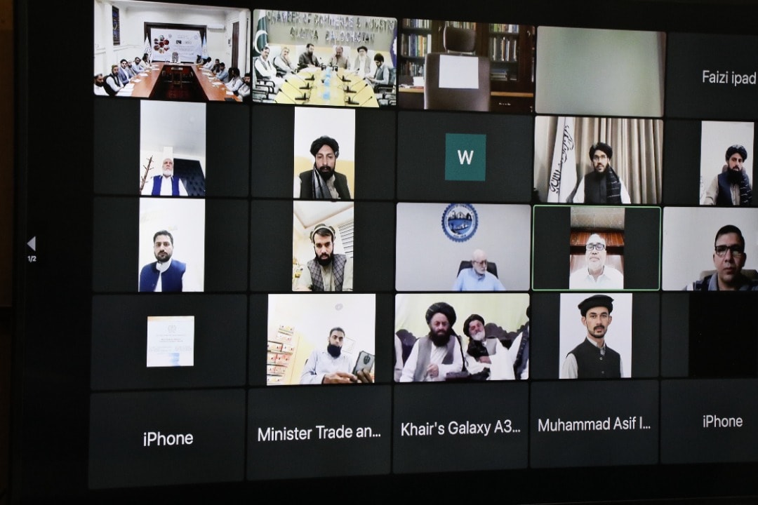 د افغانستان دتازه  او وچو میوو د سوداګرۍ د مجازي پیوستون غونډه
