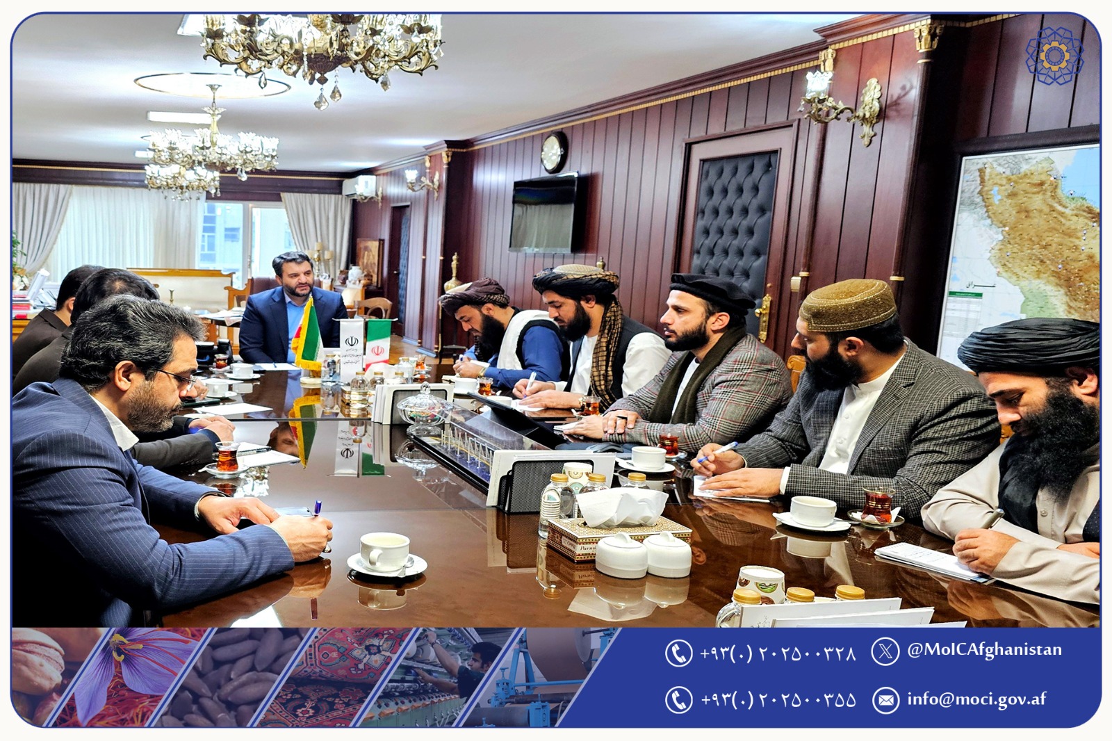 ملاقات هیئت تخنیکی امارت اسلامی افغانستان با مشاور رئیس جمهور اسلامی ایران